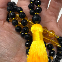 Load image into Gallery viewer, Black Agate & Citrine Mala