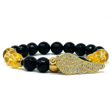 Load image into Gallery viewer, Black agate & Citrine