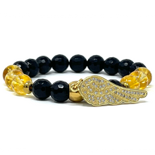 Load image into Gallery viewer, Black agate & Citrine