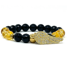 Load image into Gallery viewer, Black agate & Citrine