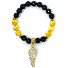 Load image into Gallery viewer, Black agate & Citrine