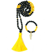 Load image into Gallery viewer, Black agate & Citrine