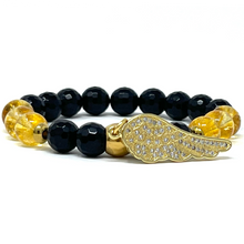 Load image into Gallery viewer, Black agate & Citrine