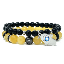 Load image into Gallery viewer, Yellow Calcite & Onyx set