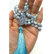 Load image into Gallery viewer, Aquamarine Mala Necklace