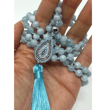 Load image into Gallery viewer, Aquamarine Mala Necklace