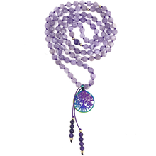 Load image into Gallery viewer, Lavender Amethyst Mala Necklace