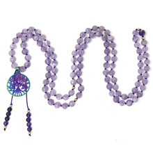 Load image into Gallery viewer, Lavender Amethyst Mala Necklace