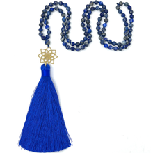 Load image into Gallery viewer, Natural Lapis Lazuli Mala Necklace