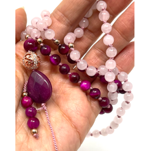 Load image into Gallery viewer, Rose Quartz Mala Necklace