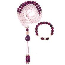 Load image into Gallery viewer, Rose Quartz Mala Necklace