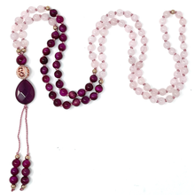 Load image into Gallery viewer, Rose Quartz Mala Necklace