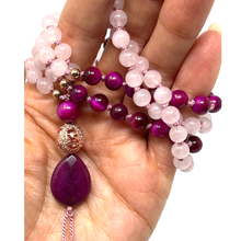 Load image into Gallery viewer, Rose Quartz Mala Necklace