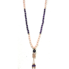 Load image into Gallery viewer, Amethyst & Morganite Mala Necklace
