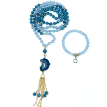 Load image into Gallery viewer, Apatite & Aquamarine Mala Necklace
