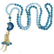 Load image into Gallery viewer, Apatite & Aquamarine Mala Necklace