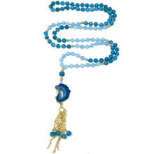 Load image into Gallery viewer, Apatite & Aquamarine Mala Necklace