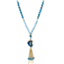 Load image into Gallery viewer, Apatite & Aquamarine Mala Necklace