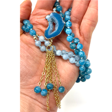 Load image into Gallery viewer, Apatite & Aquamarine Mala Necklace