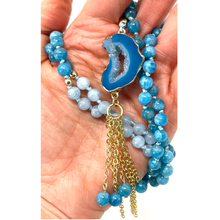 Load image into Gallery viewer, Apatite & Aquamarine Mala Necklace