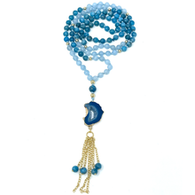 Load image into Gallery viewer, Apatite & Aquamarine Mala Necklace