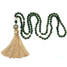 Load image into Gallery viewer, Green Jade Mala Necklace