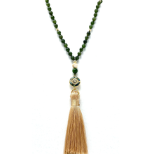 Load image into Gallery viewer, Green Jade Mala Necklace