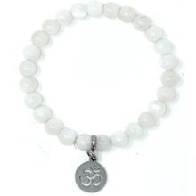 Load image into Gallery viewer, Obsidian & moonstone Mala Necklace