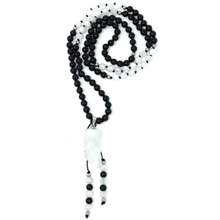 Load image into Gallery viewer, Obsidian & moonstone Mala Necklace