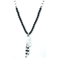 Load image into Gallery viewer, Obsidian & moonstone Mala Necklace