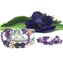 Load image into Gallery viewer, Amethyst, Amazonite & Moonstone Jewelry set