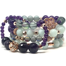 Load image into Gallery viewer, Amethyst, Amazonite & Moonstone Jewelry set