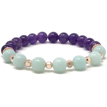 Load image into Gallery viewer, Amethyst, Amazonite & Moonstone Jewelry set