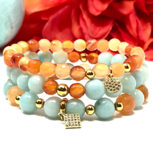 Charger l'image dans la galerie, Carnelian & Amazonite Set