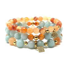 Charger l'image dans la galerie, Carnelian & Amazonite Set
