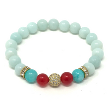 Load image into Gallery viewer, Set Amazonite & Red Jade