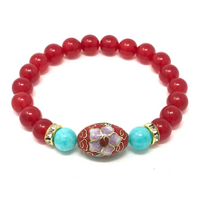 Load image into Gallery viewer, Set Amazonite & Red Jade