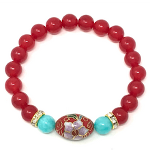 Load image into Gallery viewer, Set Amazonite & Red Jade