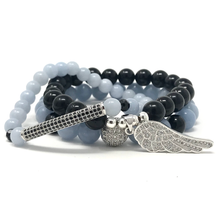 Load image into Gallery viewer, Angelite & Black Tourmaline Set