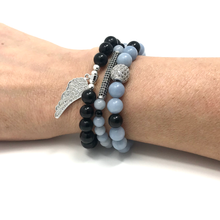 Load image into Gallery viewer, Angelite & Black Tourmaline Set