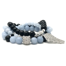 Load image into Gallery viewer, Angelite & Black Tourmaline Set