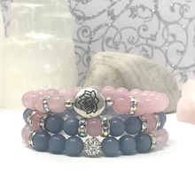 Charger l'image dans la galerie, Angelite & Rose Quartz Set