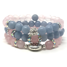 Charger l'image dans la galerie, Angelite & Rose Quartz Set