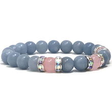 Charger l'image dans la galerie, Angelite & Rose Quartz Set