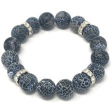 Load image into Gallery viewer, Black Agate & White Jade Jewelry set