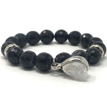 Load image into Gallery viewer, Black Agate & White Jade Jewelry set