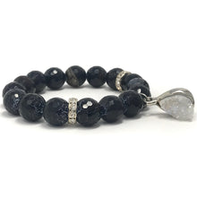 Load image into Gallery viewer, Black Agate & White Jade Jewelry set