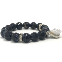 Load image into Gallery viewer, Black Agate & White Jade Jewelry set
