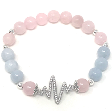 Load image into Gallery viewer, Aquamarine & Rose Quartz Set
