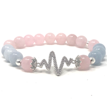 Load image into Gallery viewer, Aquamarine & Rose Quartz Set